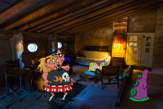 Illustration for article titled 16-Bit Characters Fit Perfectly In Real-Life Environments